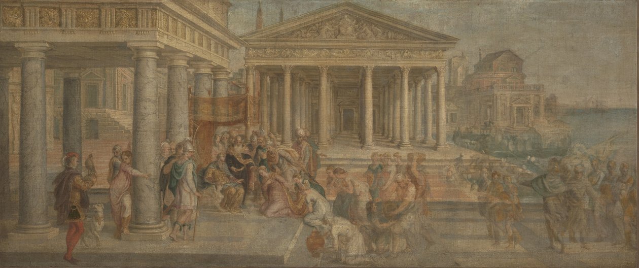 Dronningen af Saba før kong Salomon, ca 1545 af Lambert Sustris