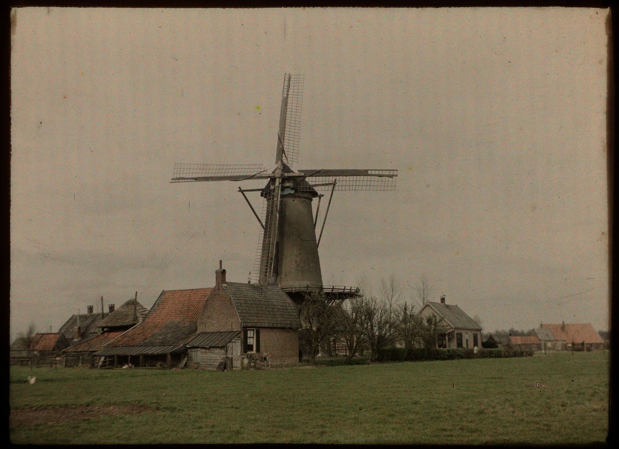 Vindmølle i landsbyen Het Klompje (eller: De Klomp), Zeist, ved Koppeldijken af Lambertus Hendrik van Berk