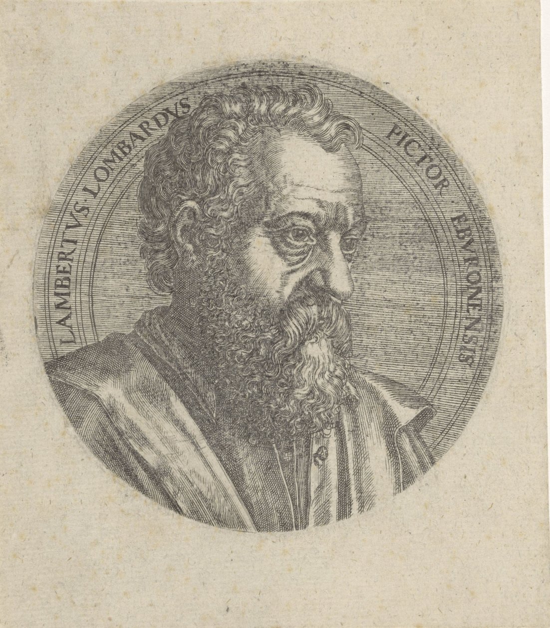 Portret van Lambert Lombard af Lambertus Suavius