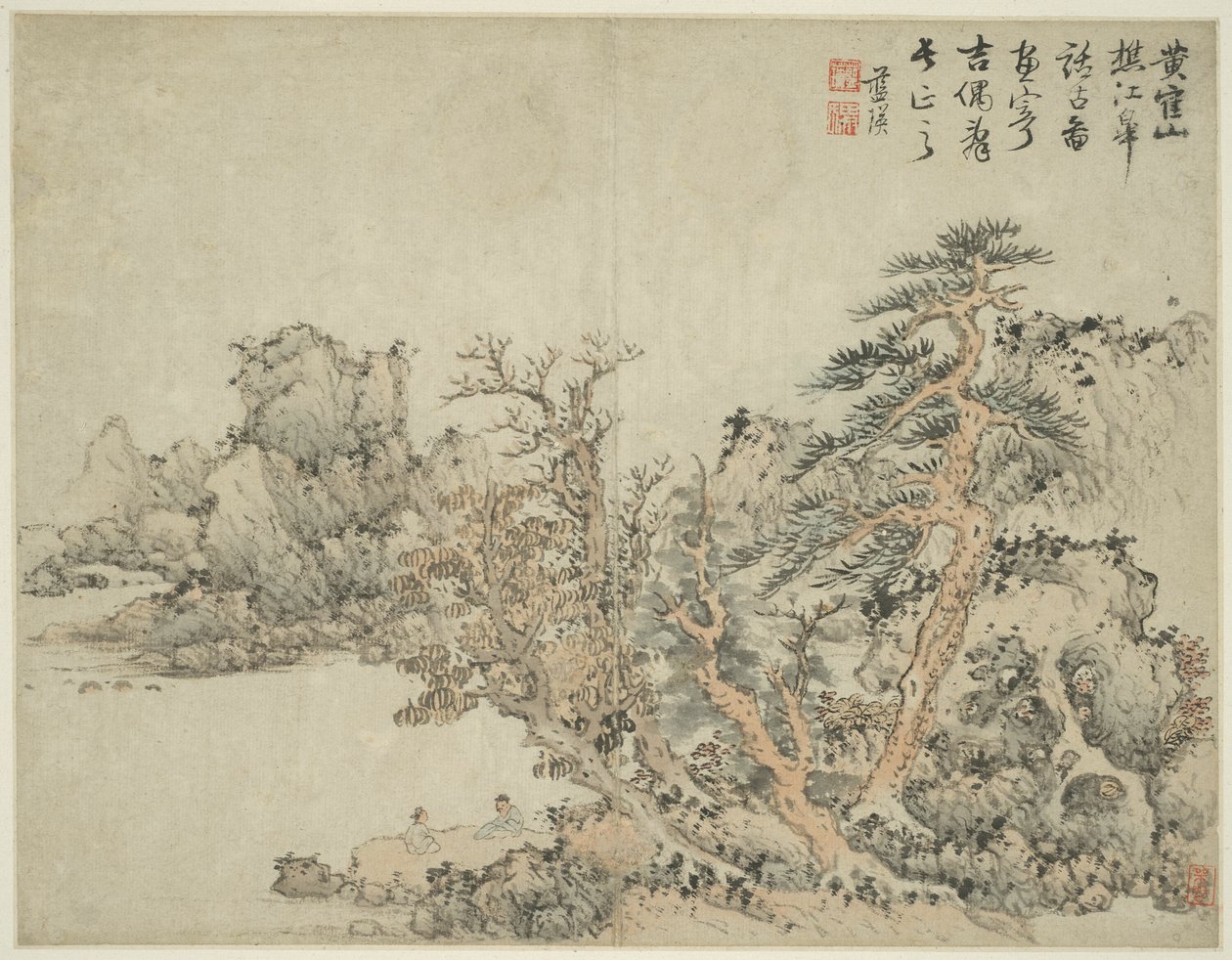 Landskab i stil med antikke mestre: efter Wang Meng (ca. 1308-1385) af Lan Ying