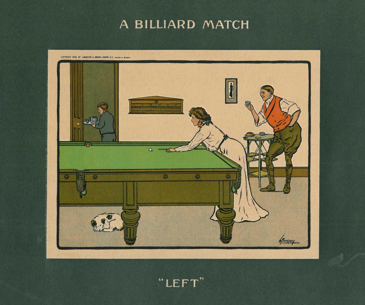 En billardmatch - venstre af Lance Thackeray