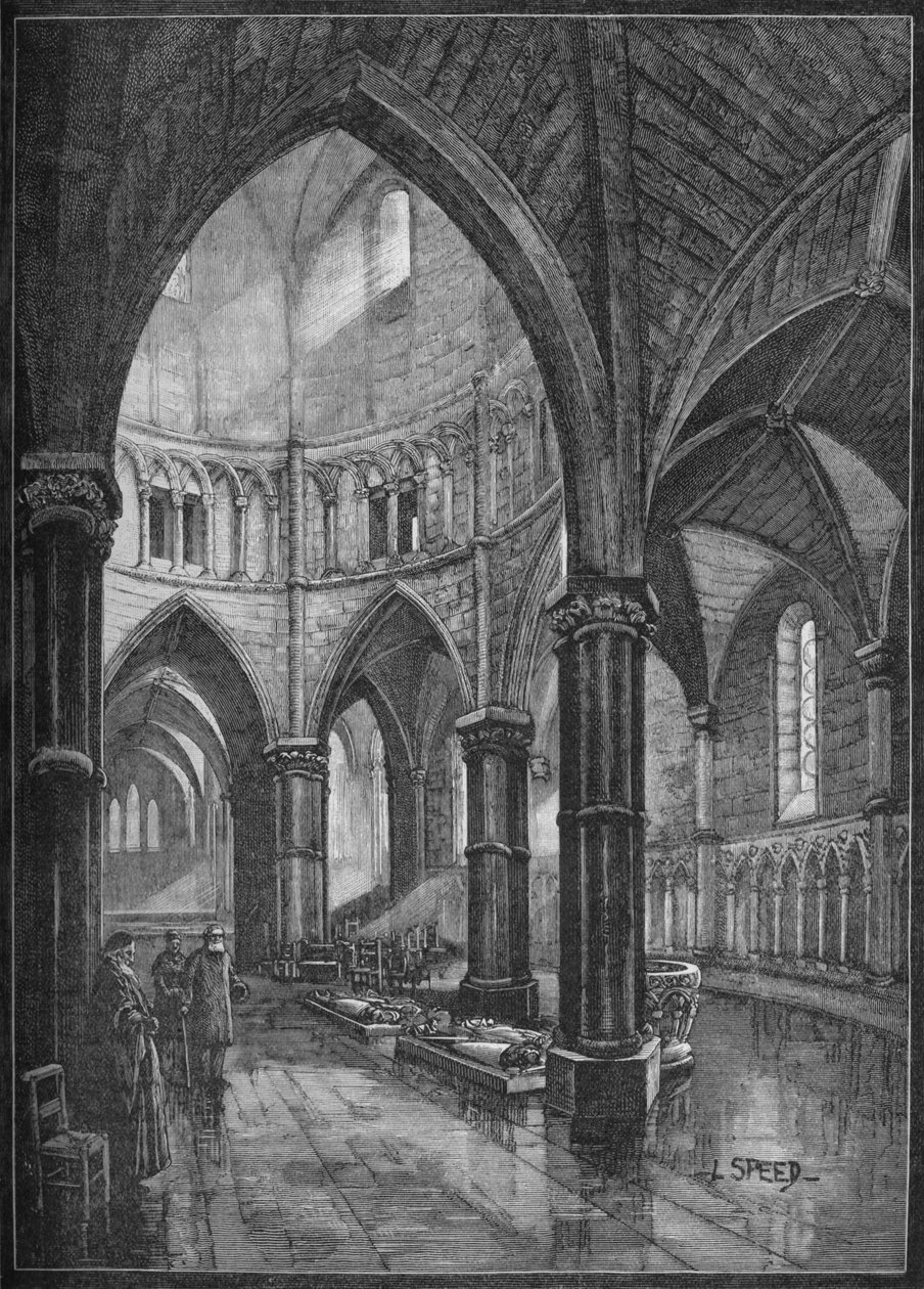 Interiør af Temple Church, London, 1905 af Lancelot Speed