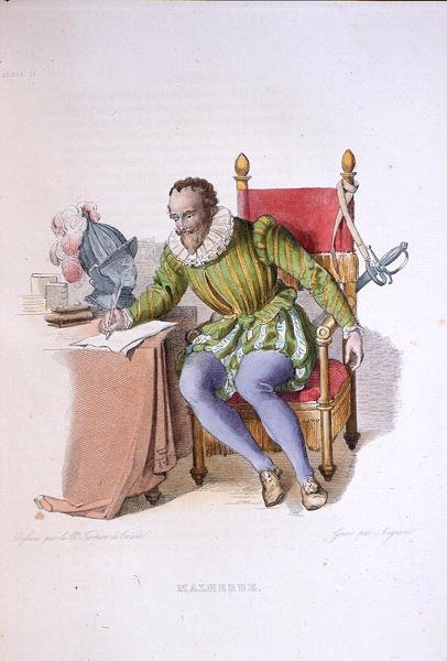 Portræt af Francois de Malherbe (1555-1628), illustration fra 