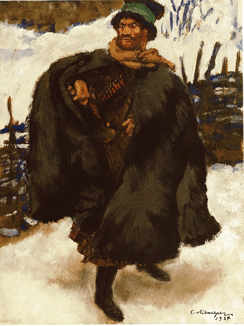 Illustration til romanen Hadji Murad af Leo Tolstoj, 1924 af Lanceray