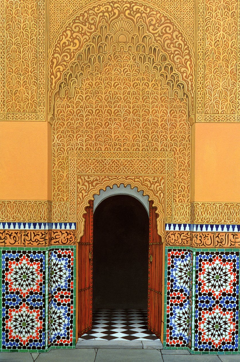 Dør, Marrakech, 1998 (akryl på linned) af Larry Smart