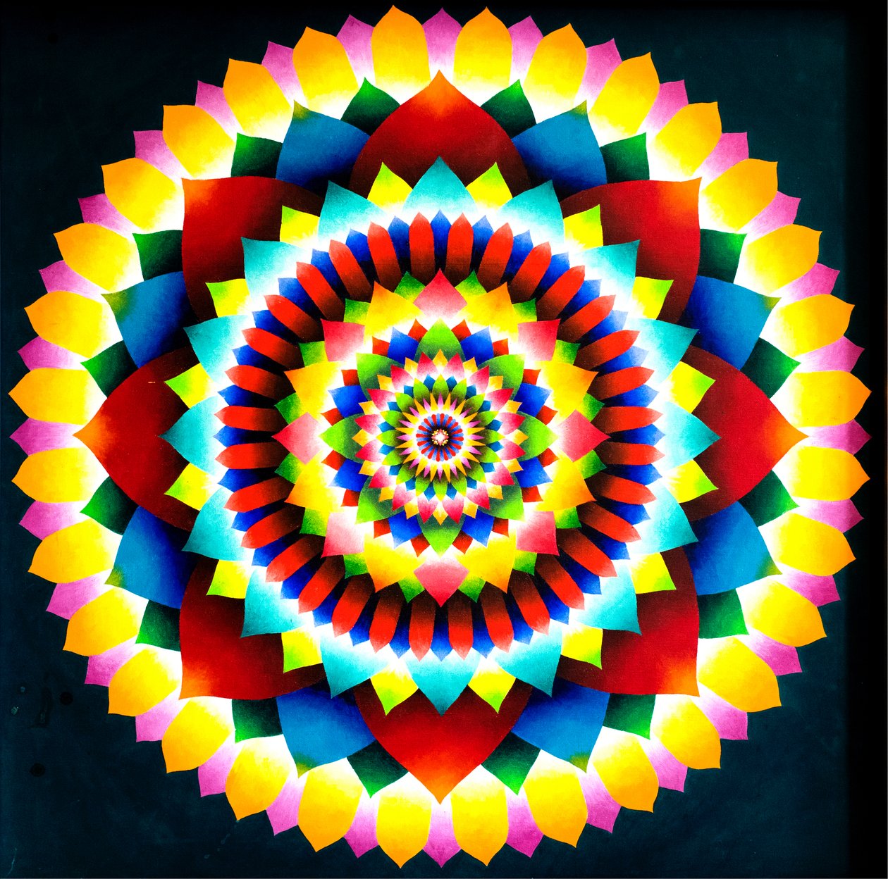 Psykedelisk mandala, 1969 af Larry Smart