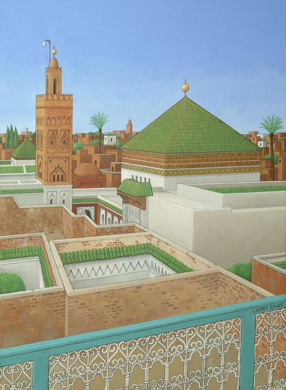 Tage, Marrakech (akryl på linned) af Larry Smart