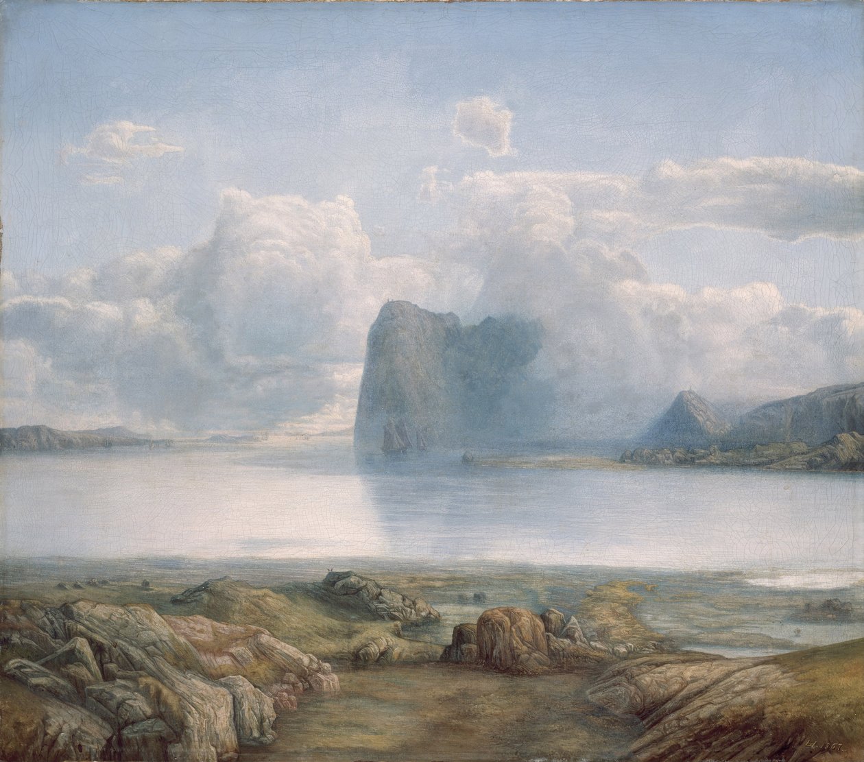 Øen Borgøy af Lars Hertervig
