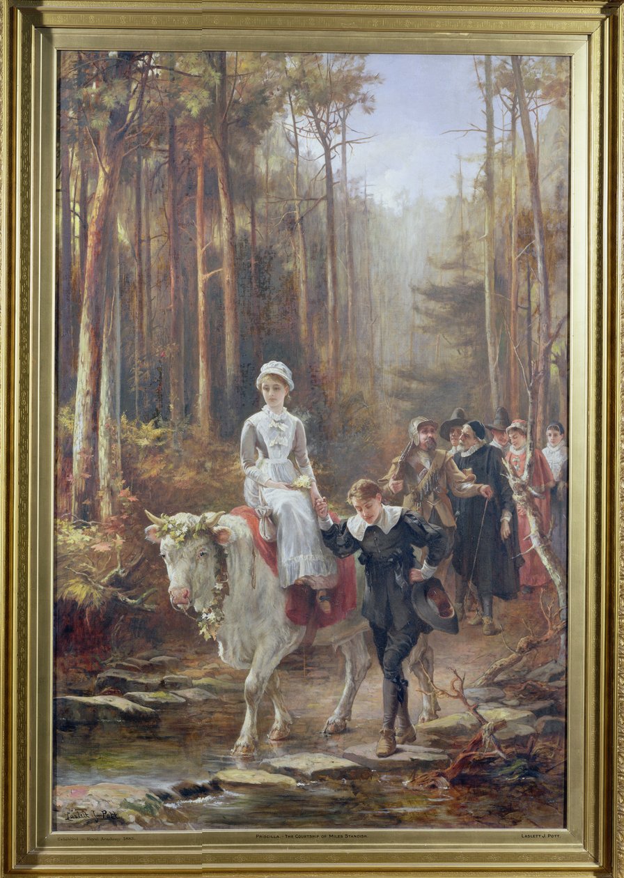 Priscilla, The Courtship of Miles Standish, 1885 af Laslett John Pott