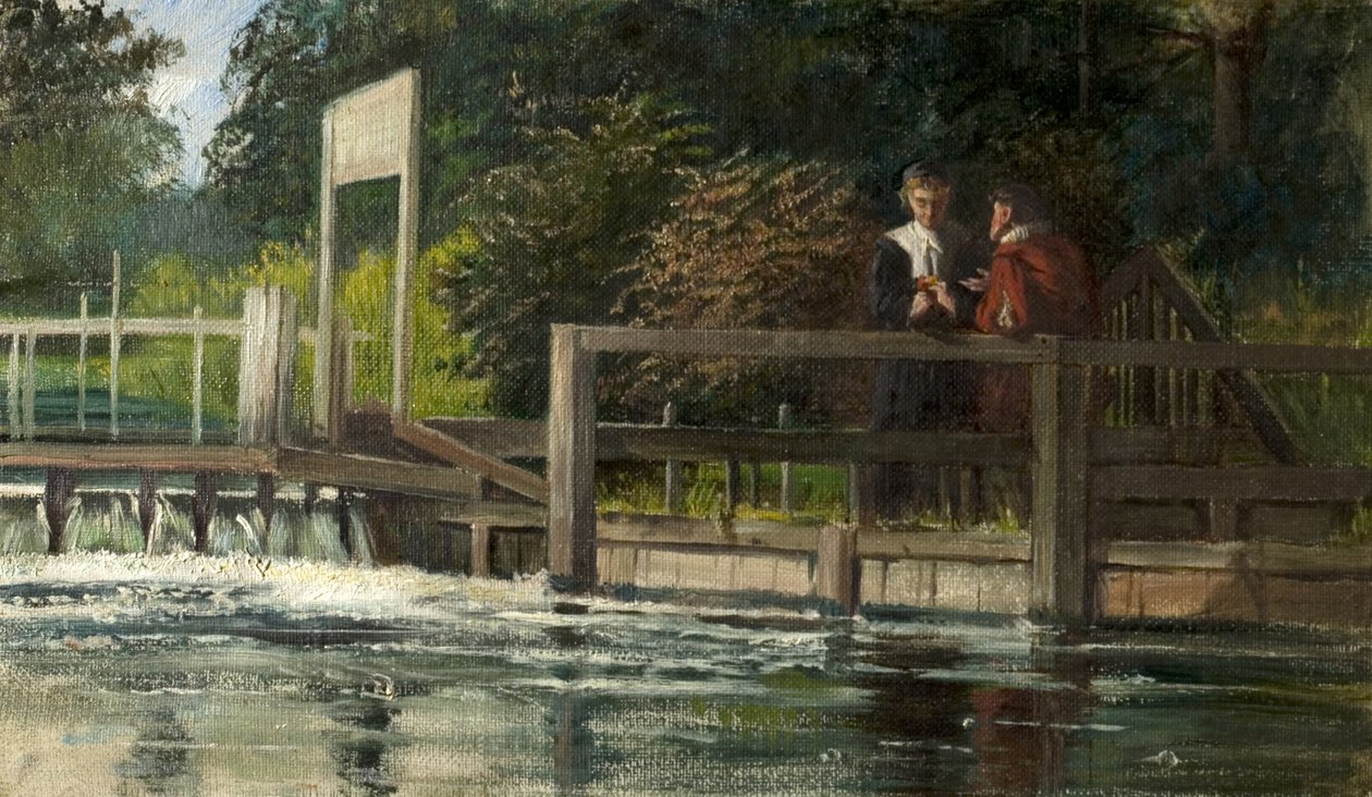 Trysting Place (olie på lærred lagt om bord) af Laslett John Pott