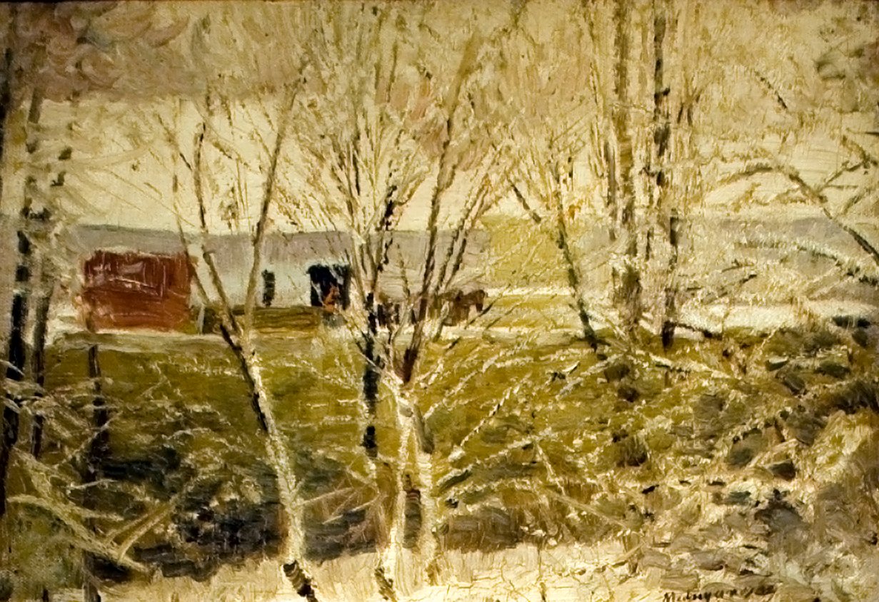 Elso hon Engelsk: First_Snown af Laszlo Mednyanszky