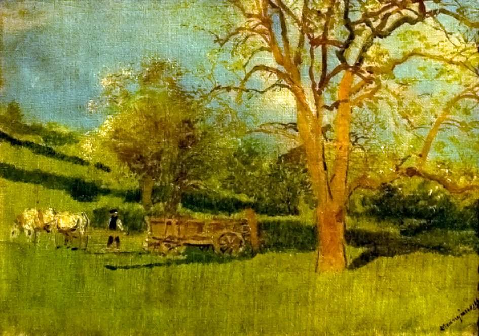 Koratavaszn engelsk: Early_Springn af Laszlo Mednyanszky