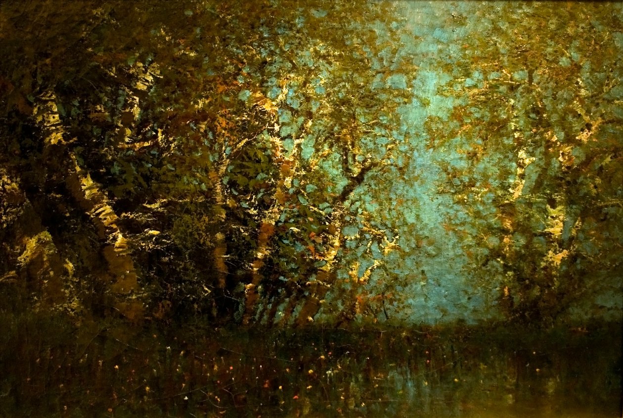 Nyirfaerdon Engelsk: Birch Forest af Laszlo Mednyanszky