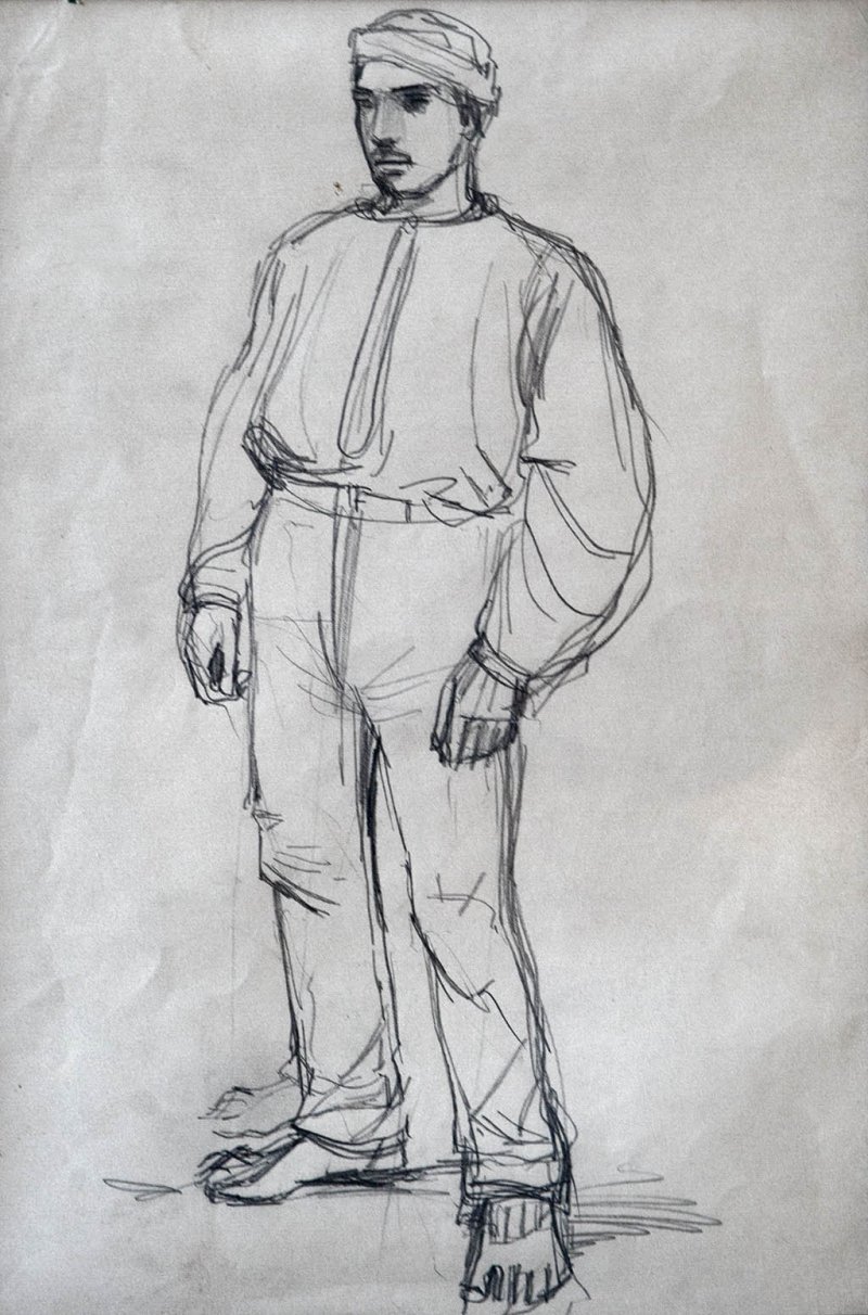 Paraszt fiu English: Peasant Boy af Laszlo Mednyanszky