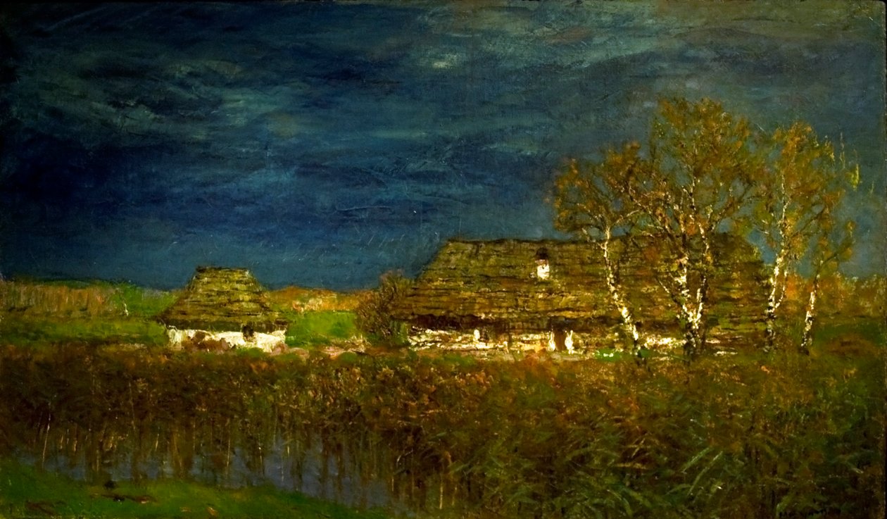 Tanyan engelsk: Farmsteadn af Laszlo Mednyanszky