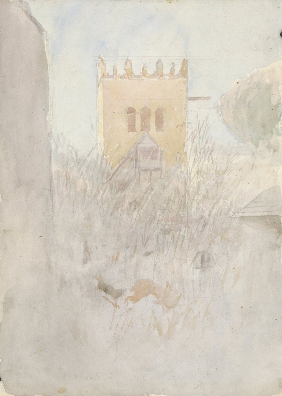 Klokketårn i Strážky II., 1890-1910 af Laszlo Mednyanszky