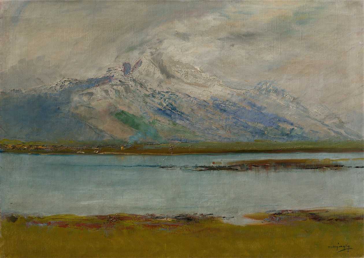 Tatra-landskab, 1890-95 af Laszlo Mednyanszky
