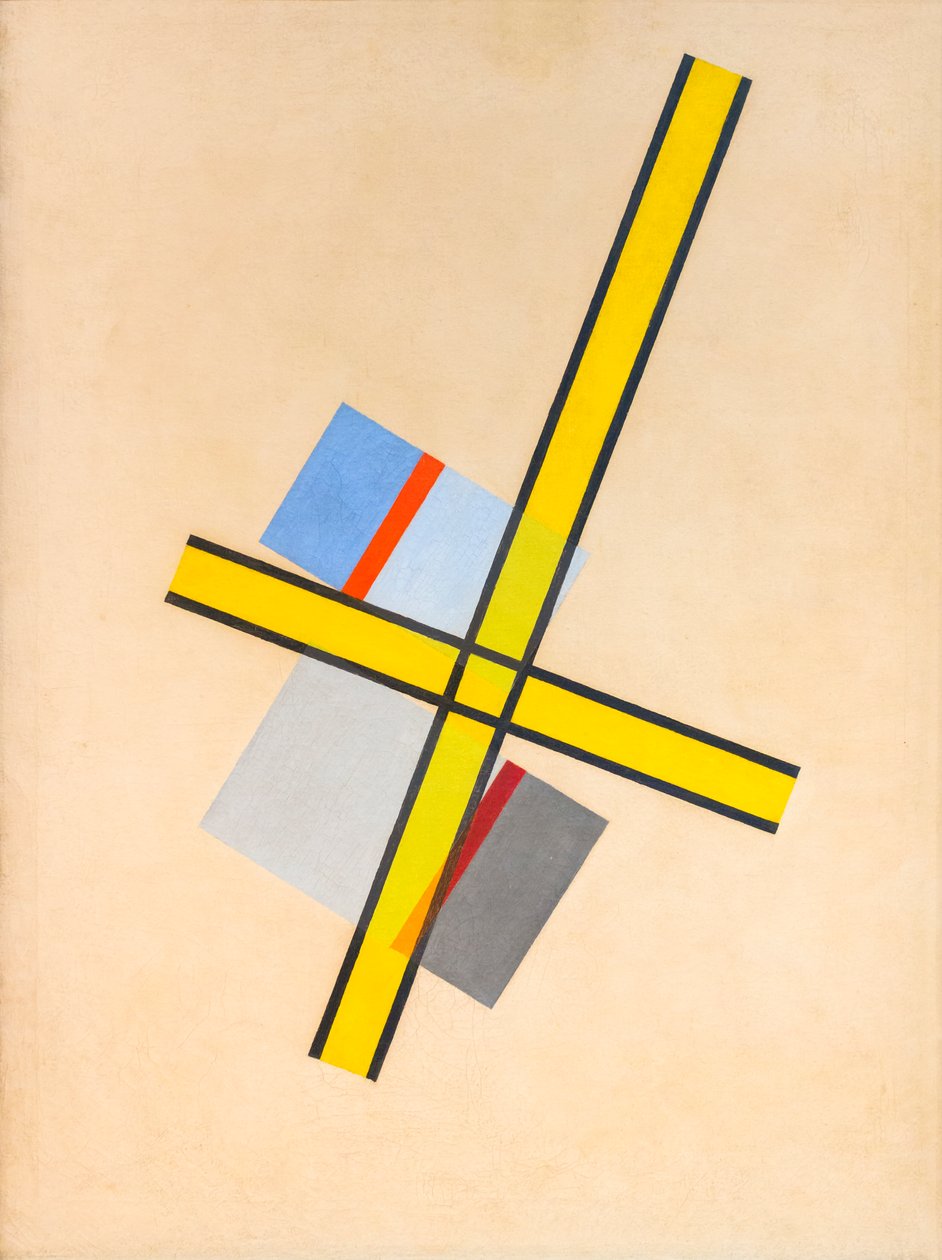 Gult kors Q VII af Laszlo Moholy Nagy