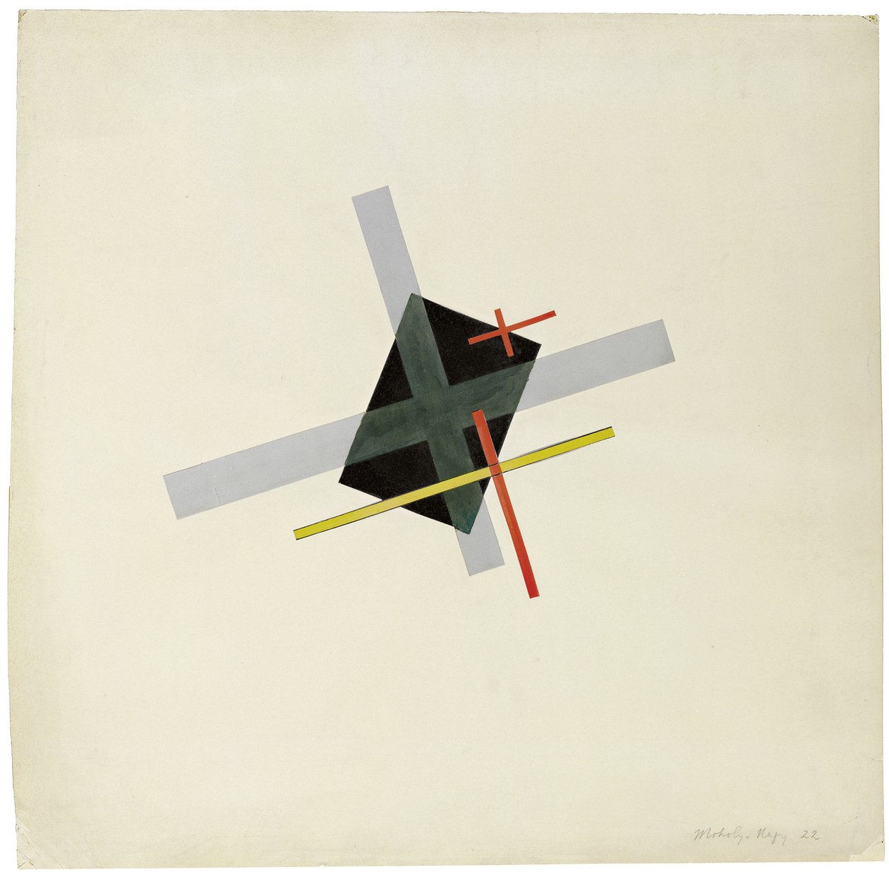 Collage med sort midte, 1922 af Laszlo Moholy Nagy