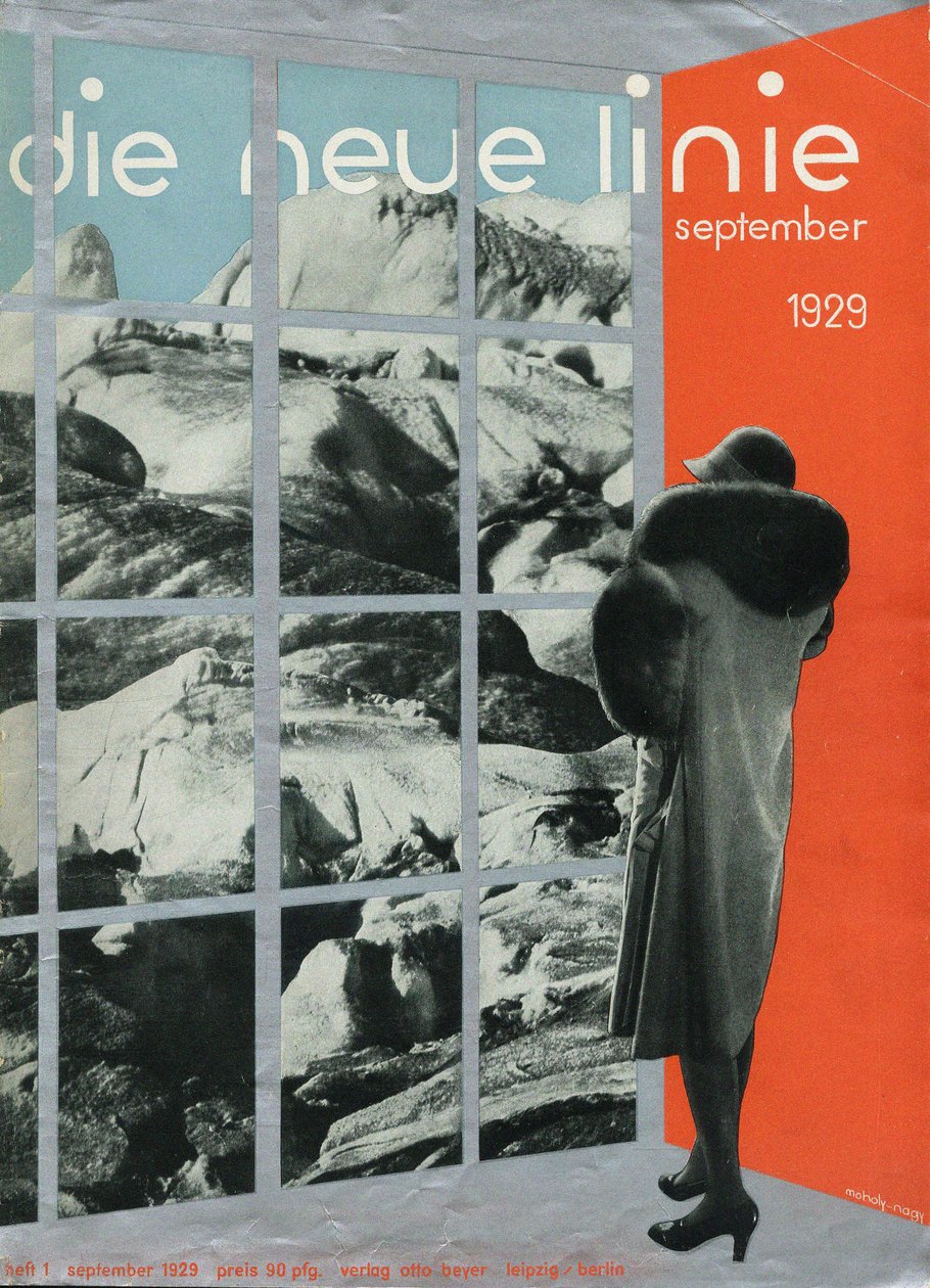Forsiden af ​​bladet den nye linje, september 1929, 1929. af Laszlo Moholy Nagy