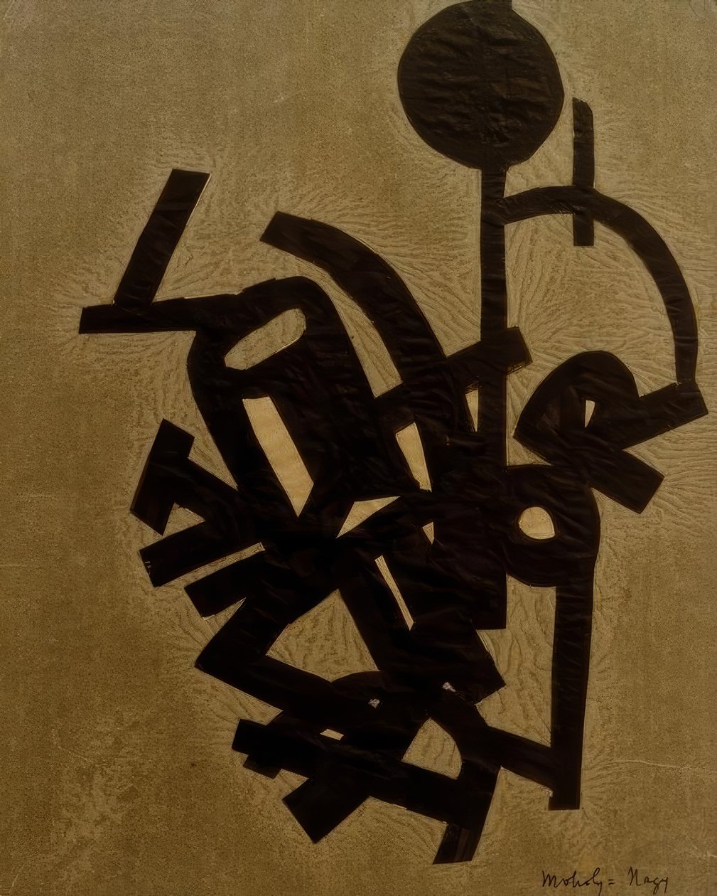 Uden titel (collage med R) af Laszlo Moholy Nagy