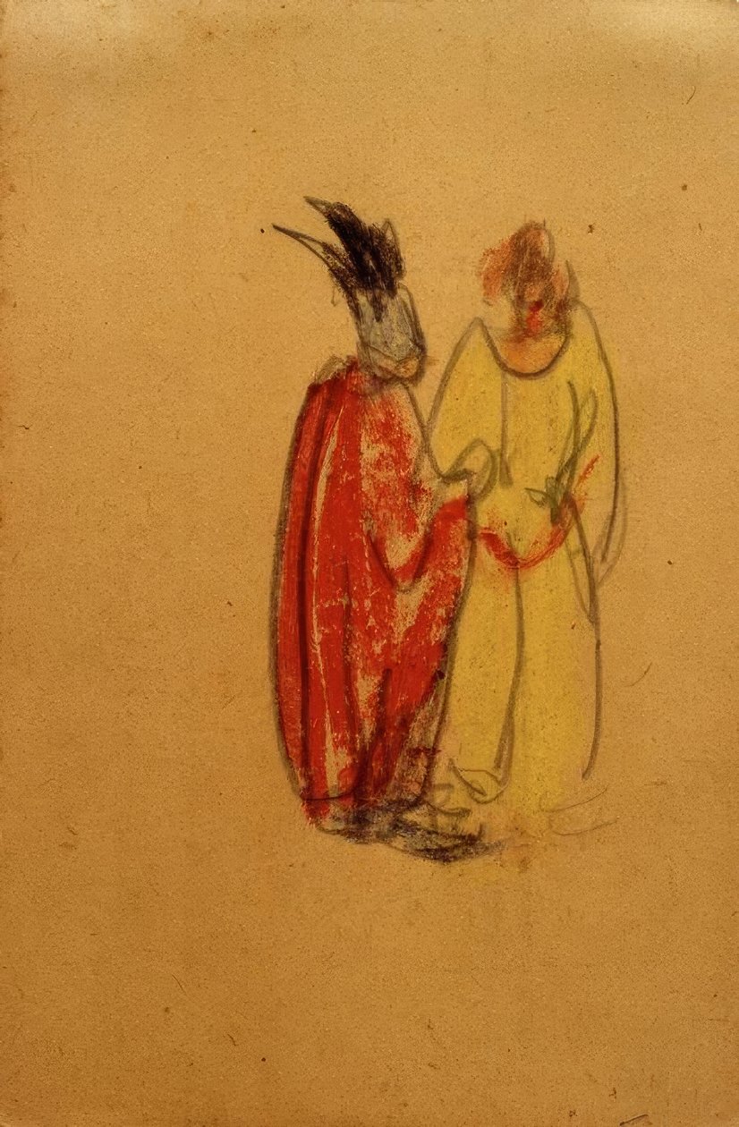 Uden titel (Ortrúd og Elsa von Brabant i strid) af Laszlo Moholy Nagy