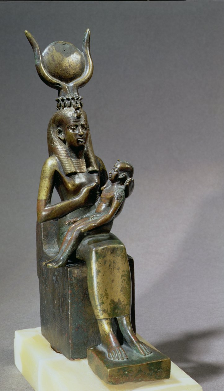 Statuette af gudinden Isis og barnet Horus af Late Period Egyptian