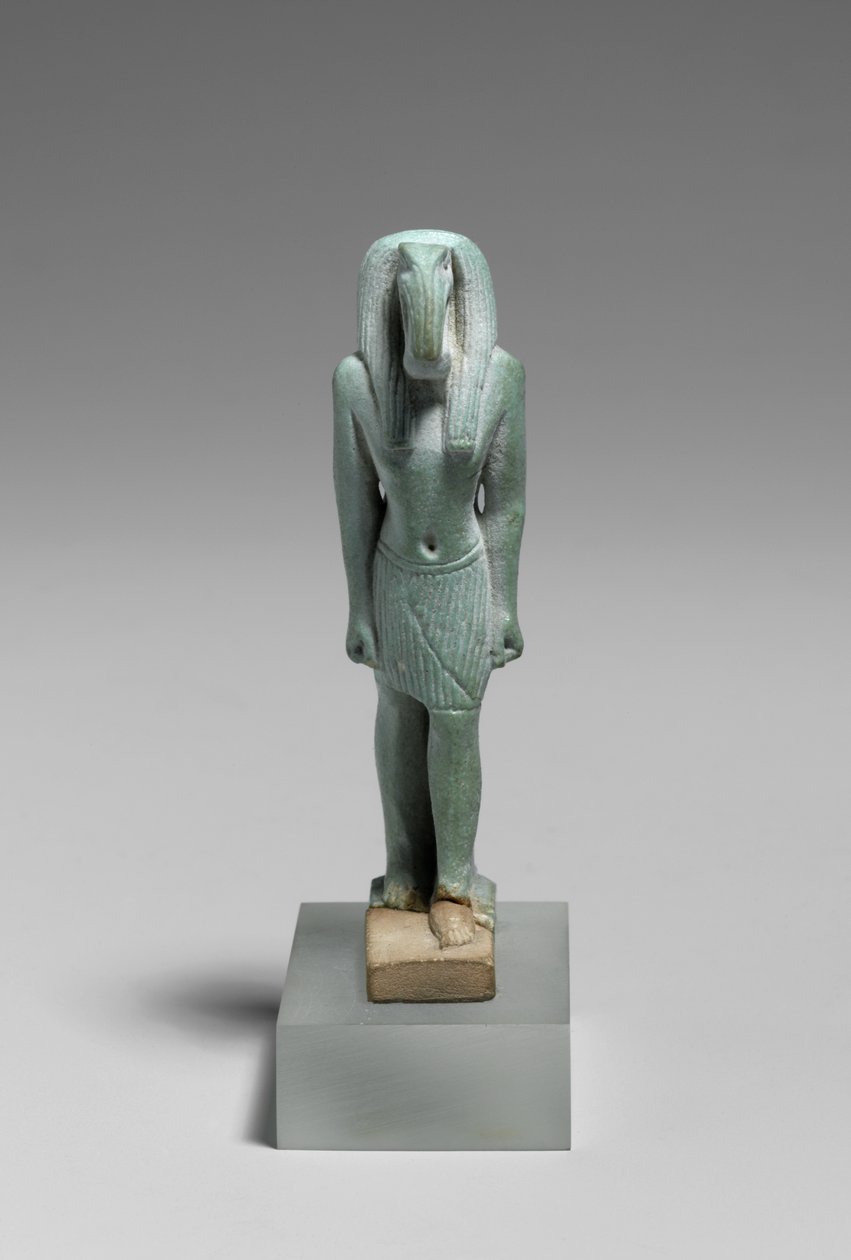 Figur af guden Thoth, 664-332 f.Kr. (glaseret fajance) af Late Period Egyptian