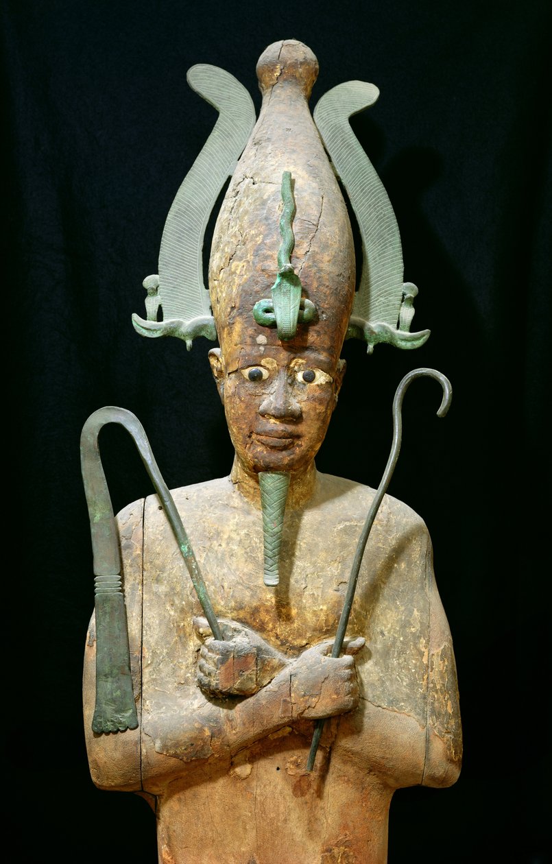 Statue af Osiris-kulten (malet træ) af Late Period Egyptian