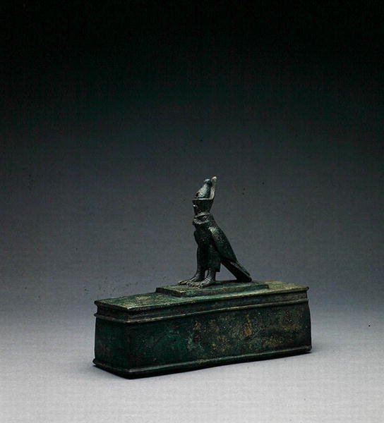 Falke relikvieskrin (bronze) (bronze) af Late Period Egyptian