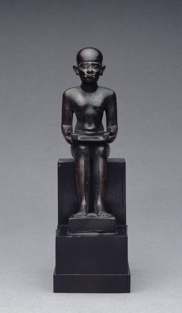Figur af Imhotep (ca. 2635-2595 f.Kr.) Sen periode (bronze) af Late Period Egyptian