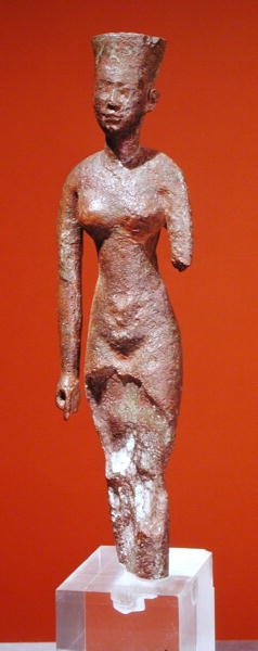 Figur af en gudinde (bronze) af Late Period Egyptian