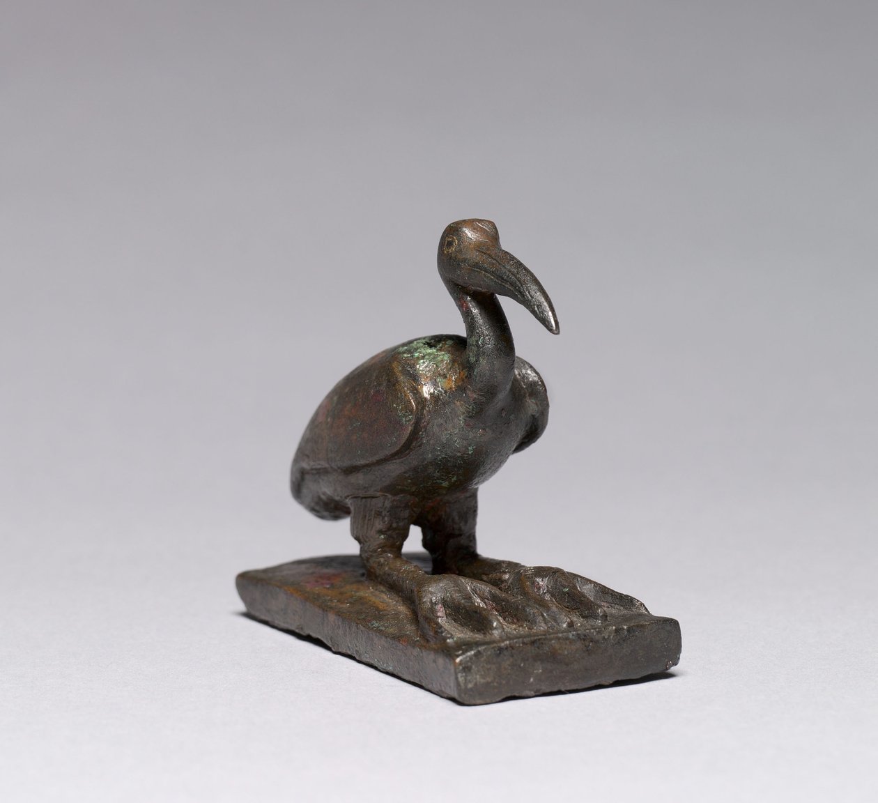 Ibis, 664-30 f.Kr. (bronze, solid støbt, med guldrige indlæg) af Late Period Egyptian