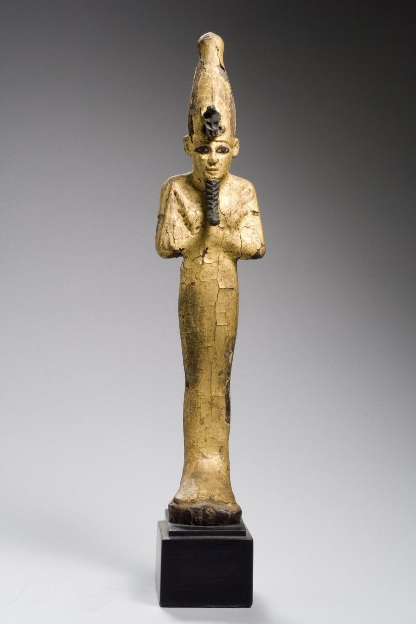 Osiris, sen dynastisk periode, 664-332 f.Kr. (forgyldt træ med bronzeindlæg) af Late Period Egyptian