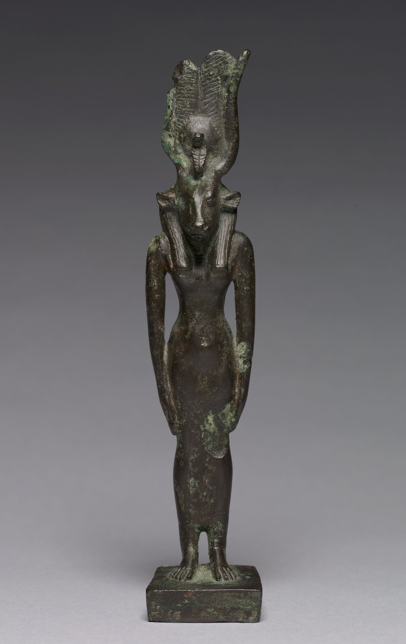 Statuette af Hathor, 664-30 f.Kr af Late Period Egyptian