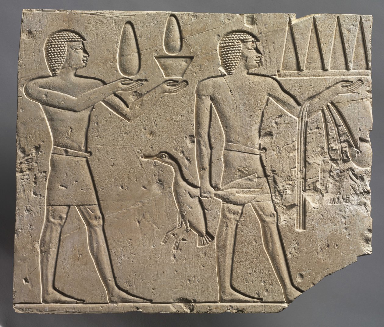 To offerbærere, ca. 667-647 f.Kr af Late Period Egyptian