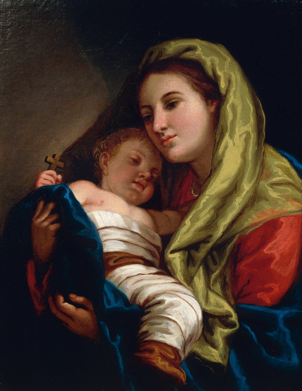 Madonna og barn, af Lattanzio Querena (1768-1853). af Lattanzio Querena