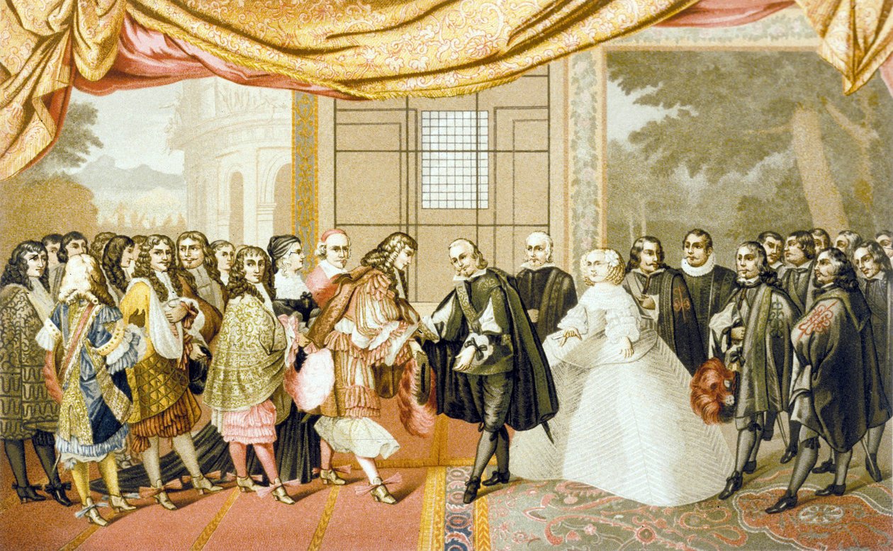 Møde mellem Louis XIV og Philippe IV på Isle des Faisans, 7. november 1659 af Laumosnier