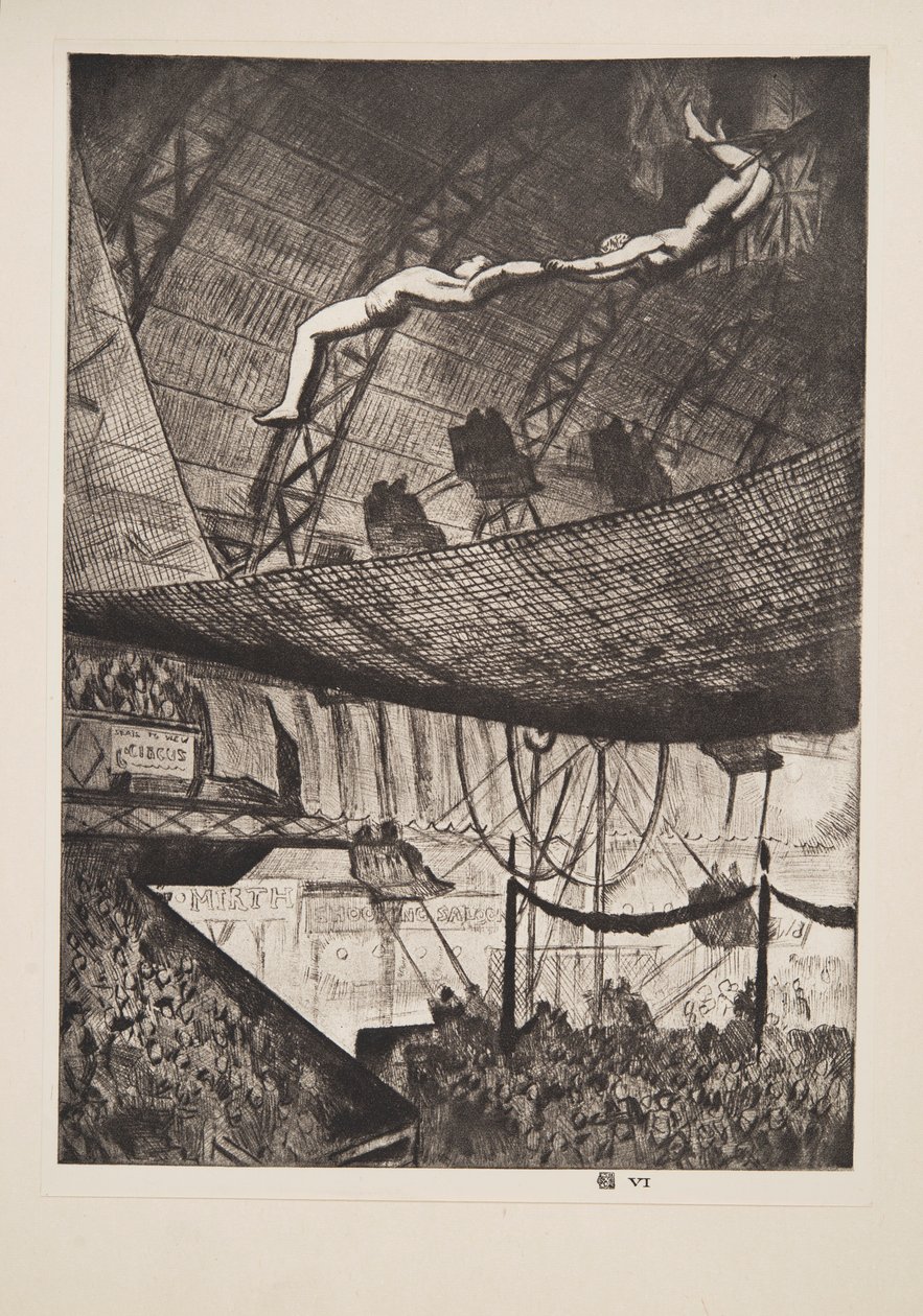 Akrobater, pub. 1925. af Laura Knight