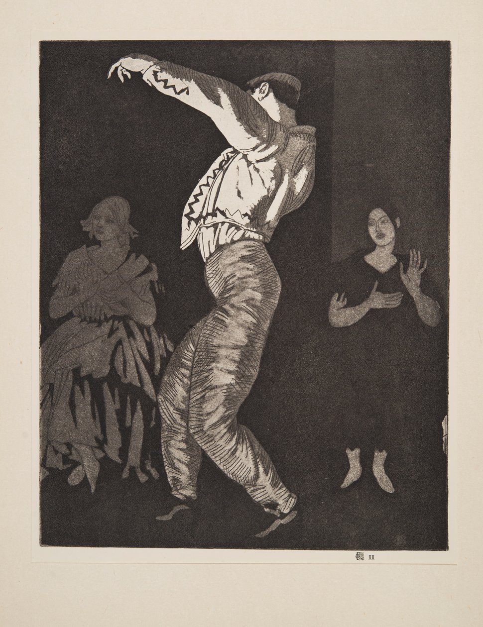 Spansk danserinde nr. II, pub. 1923. af Laura Knight