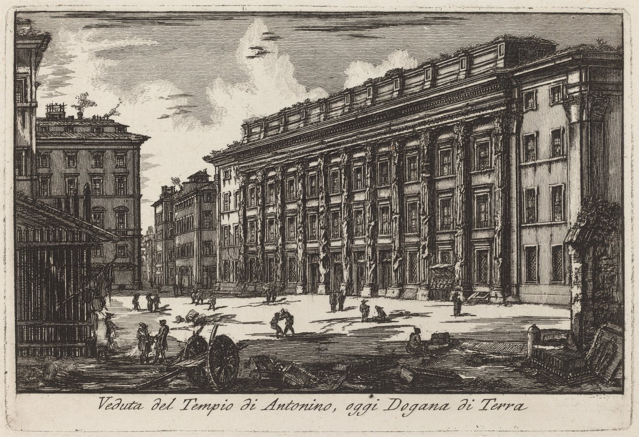 Hadrianeum af Laura Piranesi after Giovanni Battista Piranesi