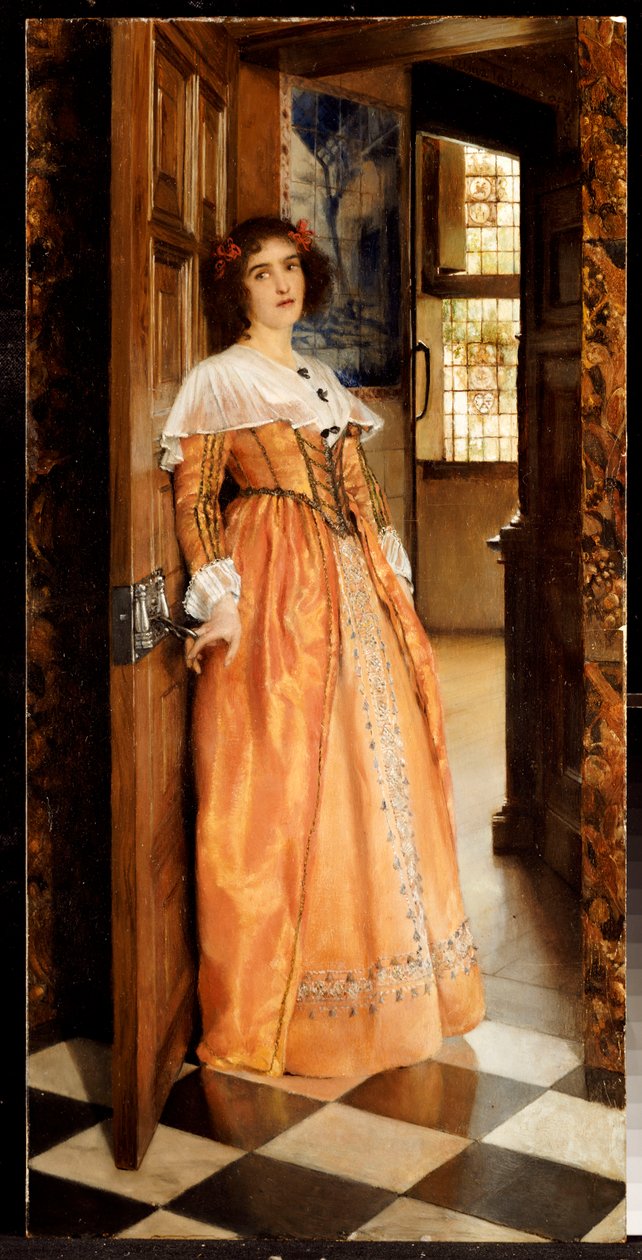 Ved døråbningen, ca. 1898 af Laura Theresa Alma Tadema