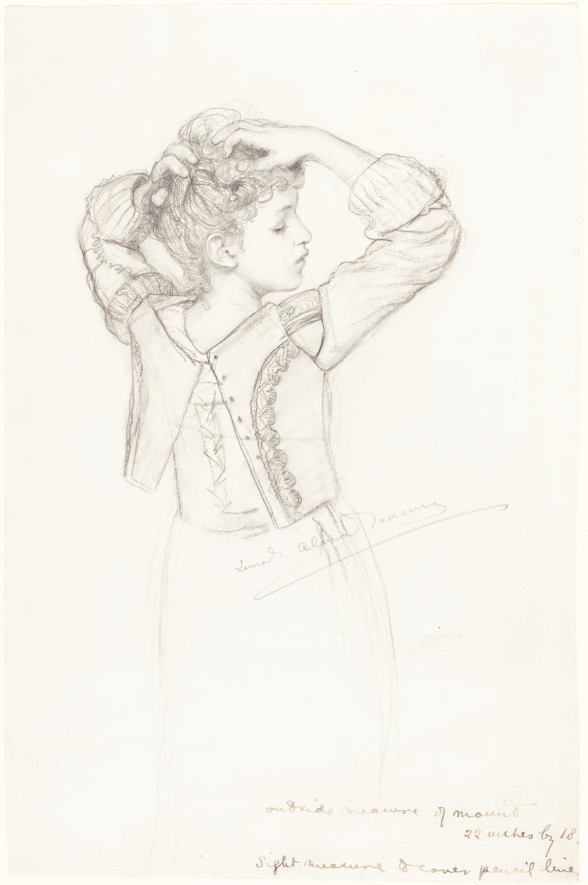 Ung pige påklædning af Laura Theresa Alma Tadema