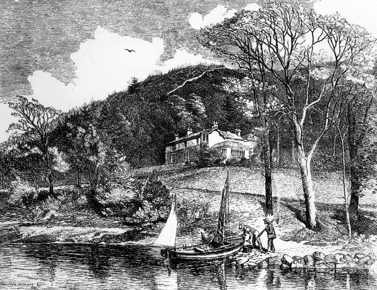 Mr Ruskins hjem, Brantwood, 1881 af Laurence J. Hilliard