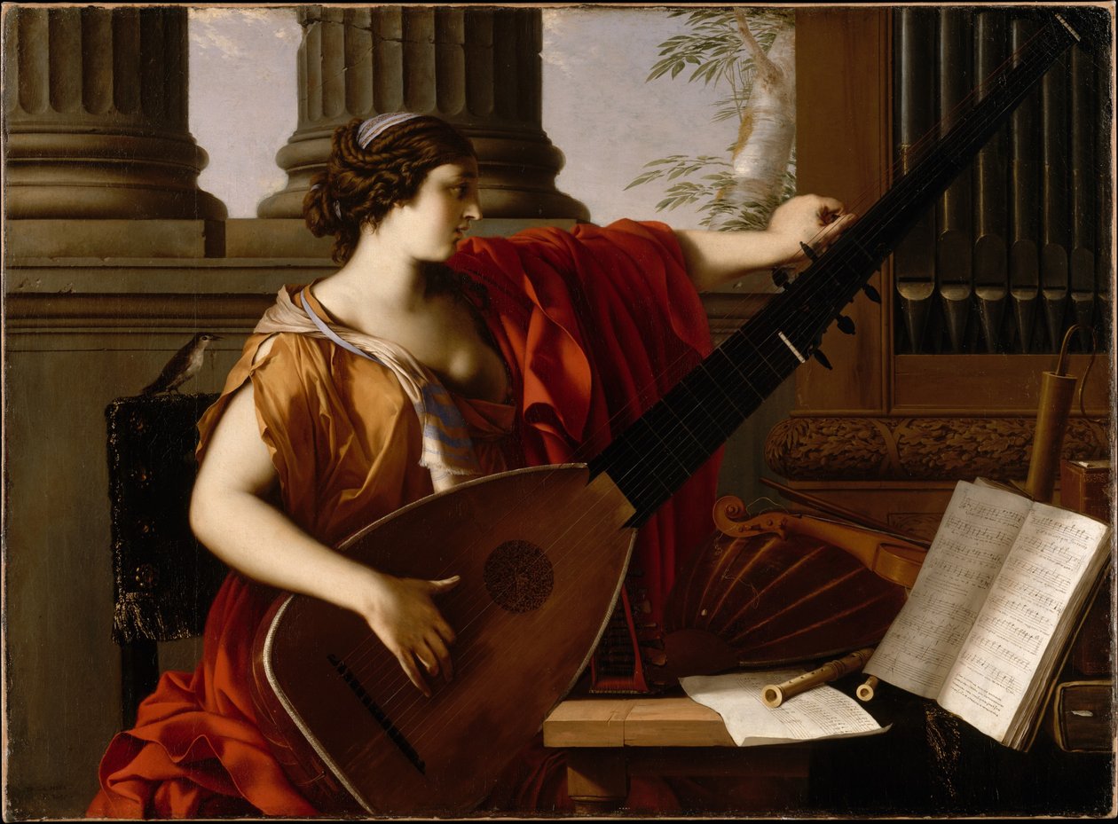 Allegorisk figur af musikken af Laurent de la Hyre