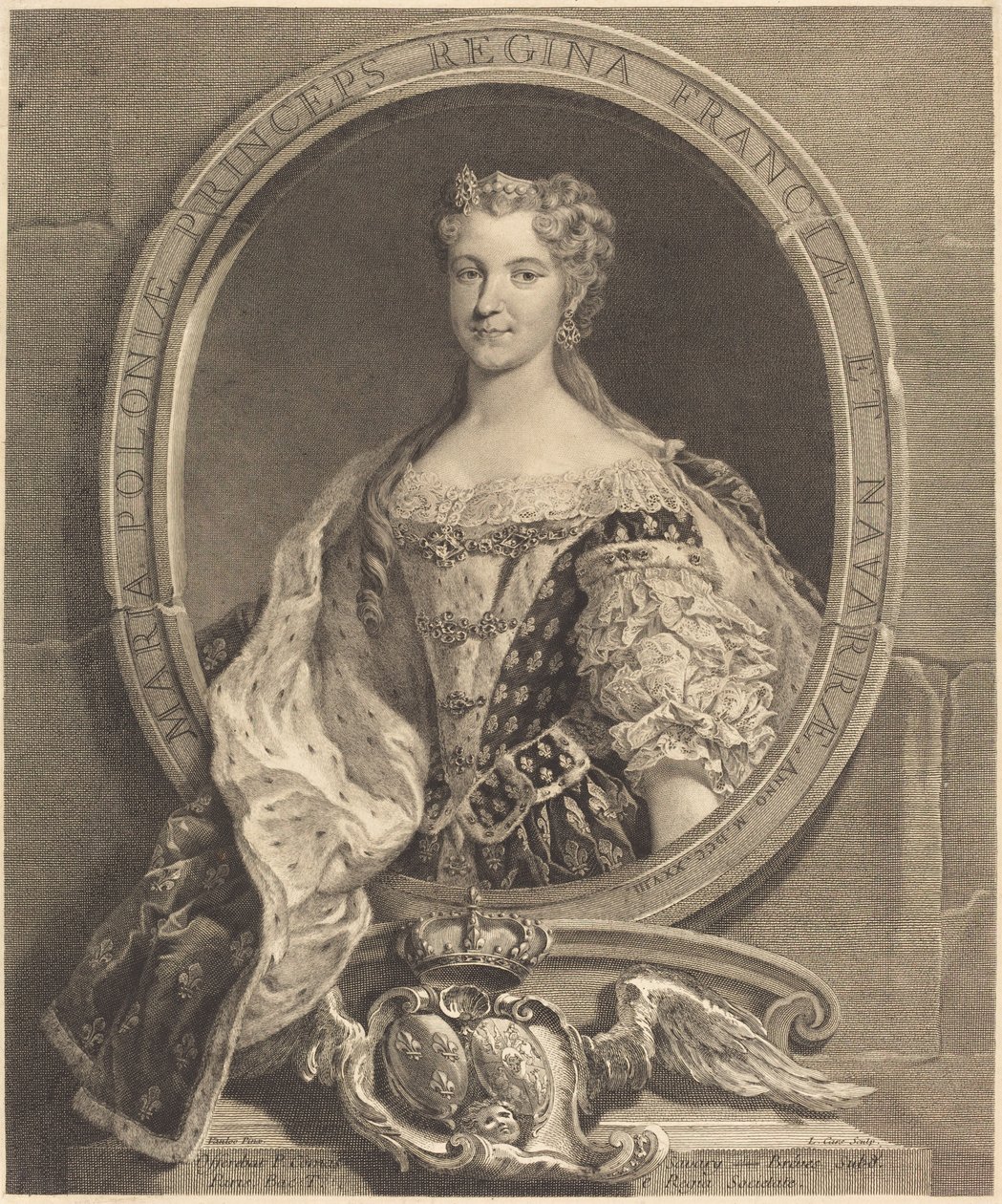 Marie Leszczynska af Polen, dronning af Frankrig af Laurent Cars after Carle Van Loo