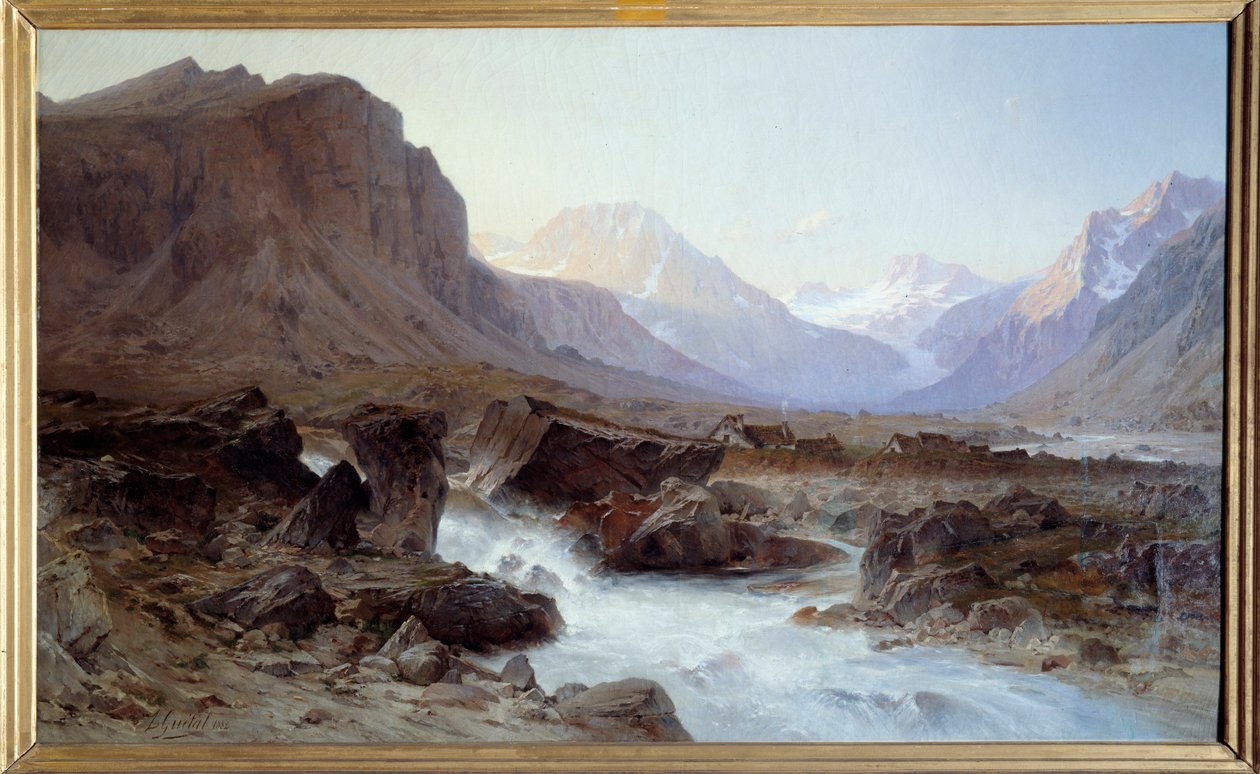 La Berarde i Oisans. Maleri af Laurent Guétal (1841-1892) af Laurent Guétal