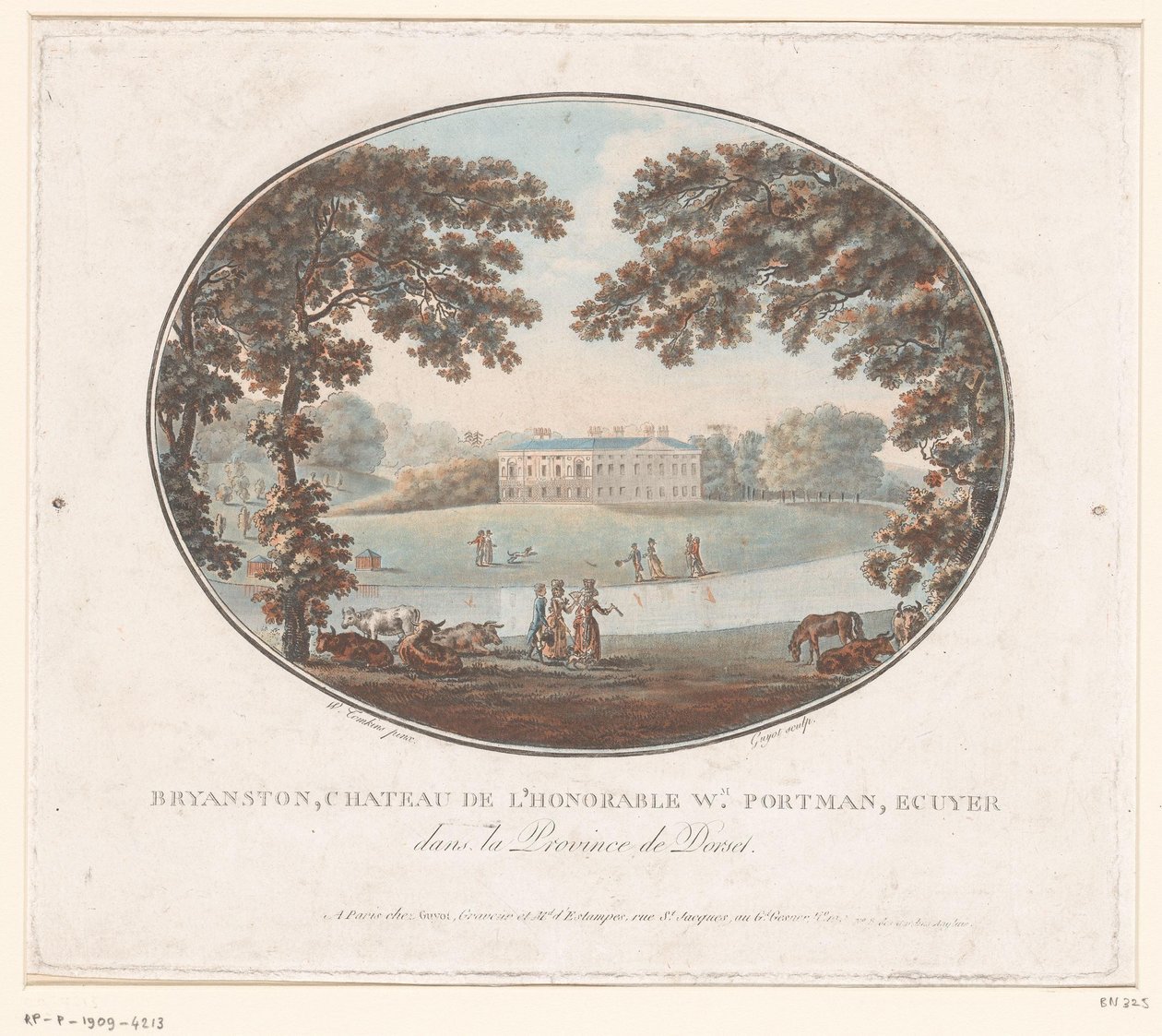 Udsigt over Sir William Portmans landsted ved Bryanston Bryanston, Chateau de l