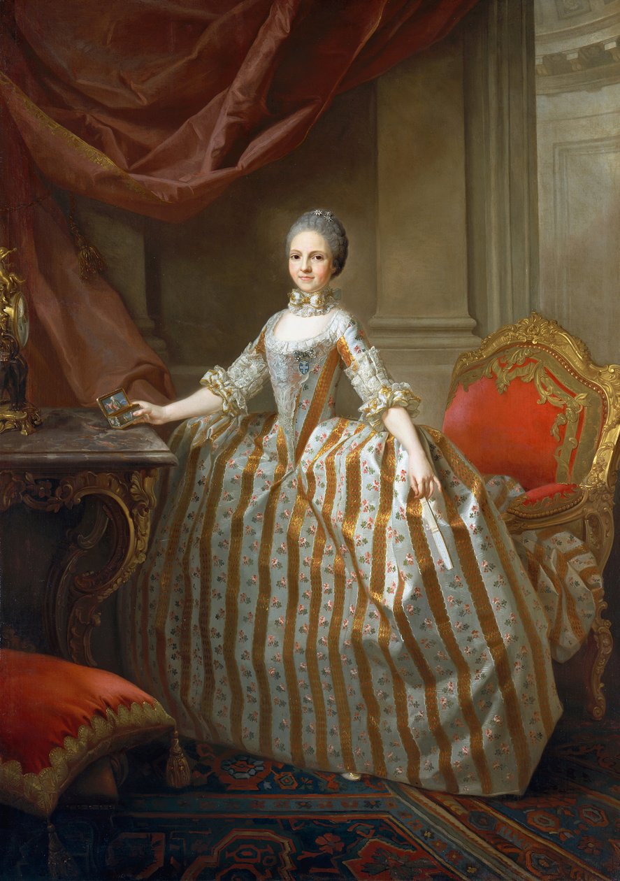 Maria Luisa af Parma 1751-1819, senere dronning af Spanien, 1765. af Laurent Pecheux
