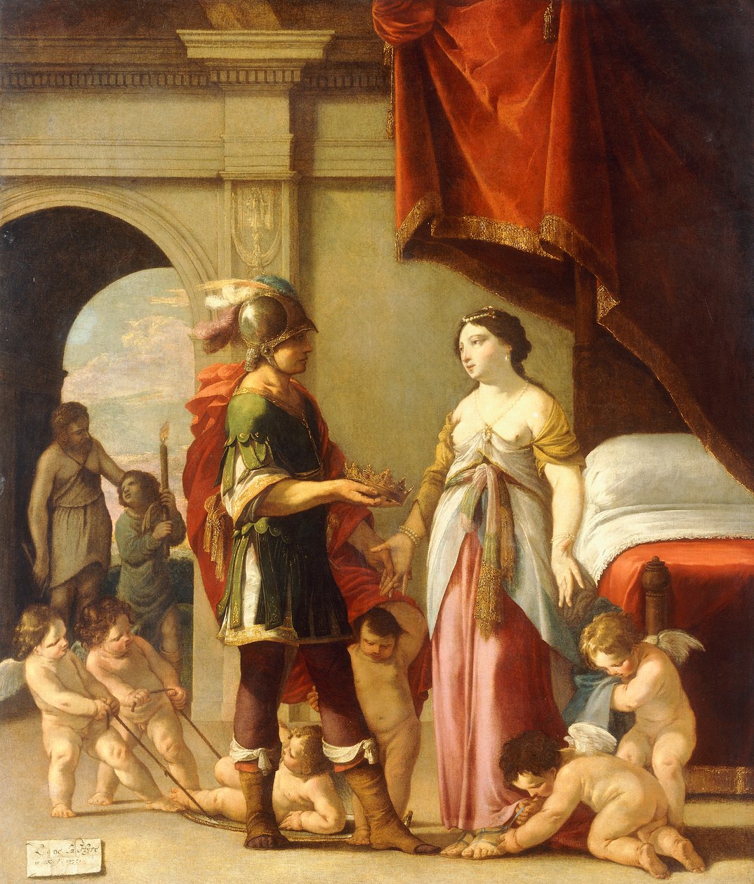 Alexander og Roxana, 1635 af Laurent de la Hyre